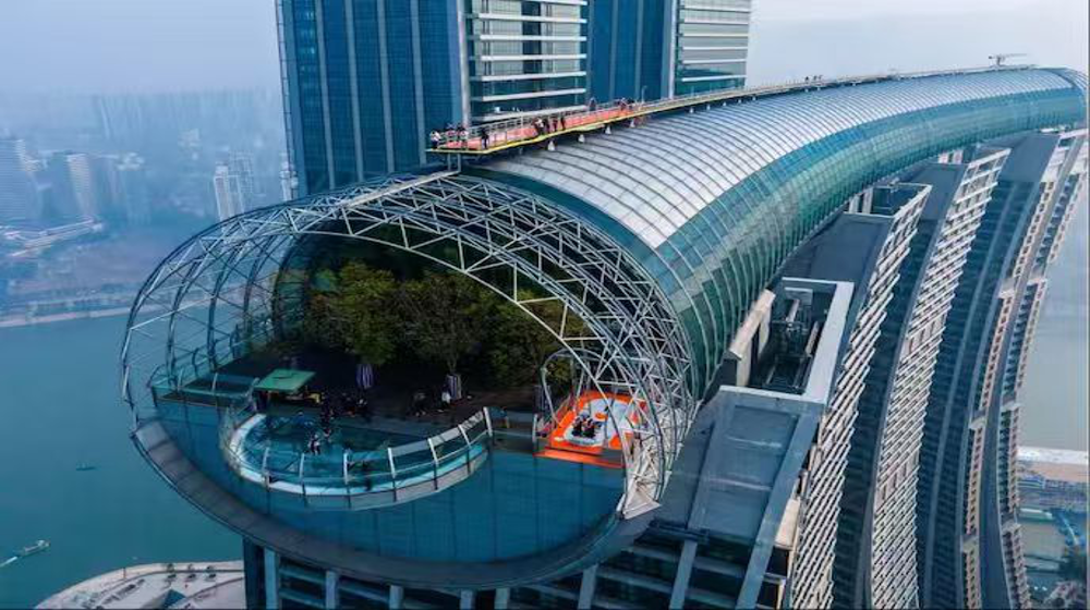 Sky Swing experience at Raffles City Chongqing